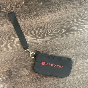 Pure Barre Black Wristlet with Red Logo